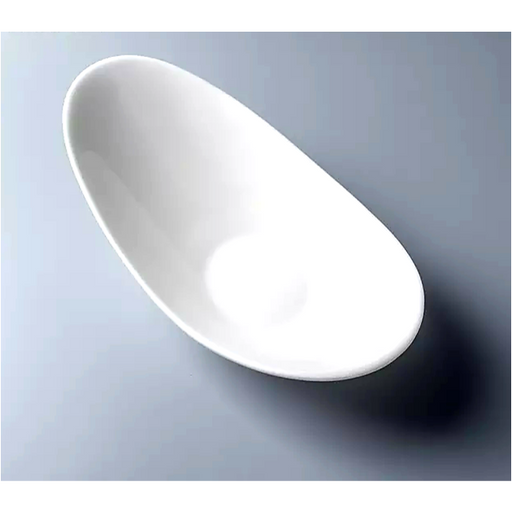 13"inch PURE WHITE PORCELAIN INGOT ODD SHAPE PORCELAIN BOWL - Cherven Tableware Supplies
