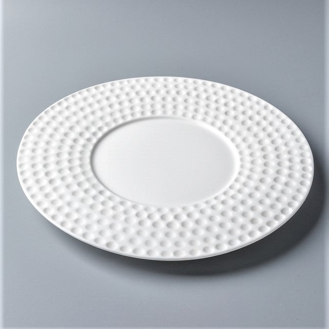 Cherven 9" inch White Contemporary Pacific Dot Salad Plate - Cherven Tableware Supplies
